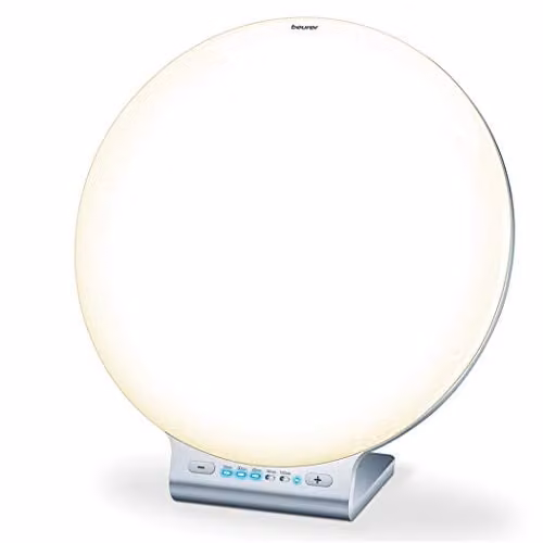 Beurer TL100UK Daylight Therapy Lamp and Mood Light in White with Multicolour LED Effects and Bluetooth Connectivity
