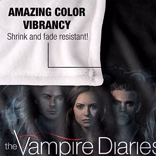 LOGOVISION Vampire Diaries Hearts Desire Super Soft Fleece Throw Blanket, White and Multicolour, W/D/H: 152 x 127 cm – 3