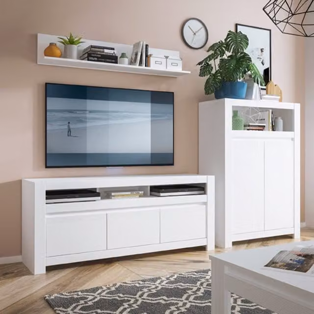 Furniture To Go Novi Single Wall Mounted Shelf in Alpine White
