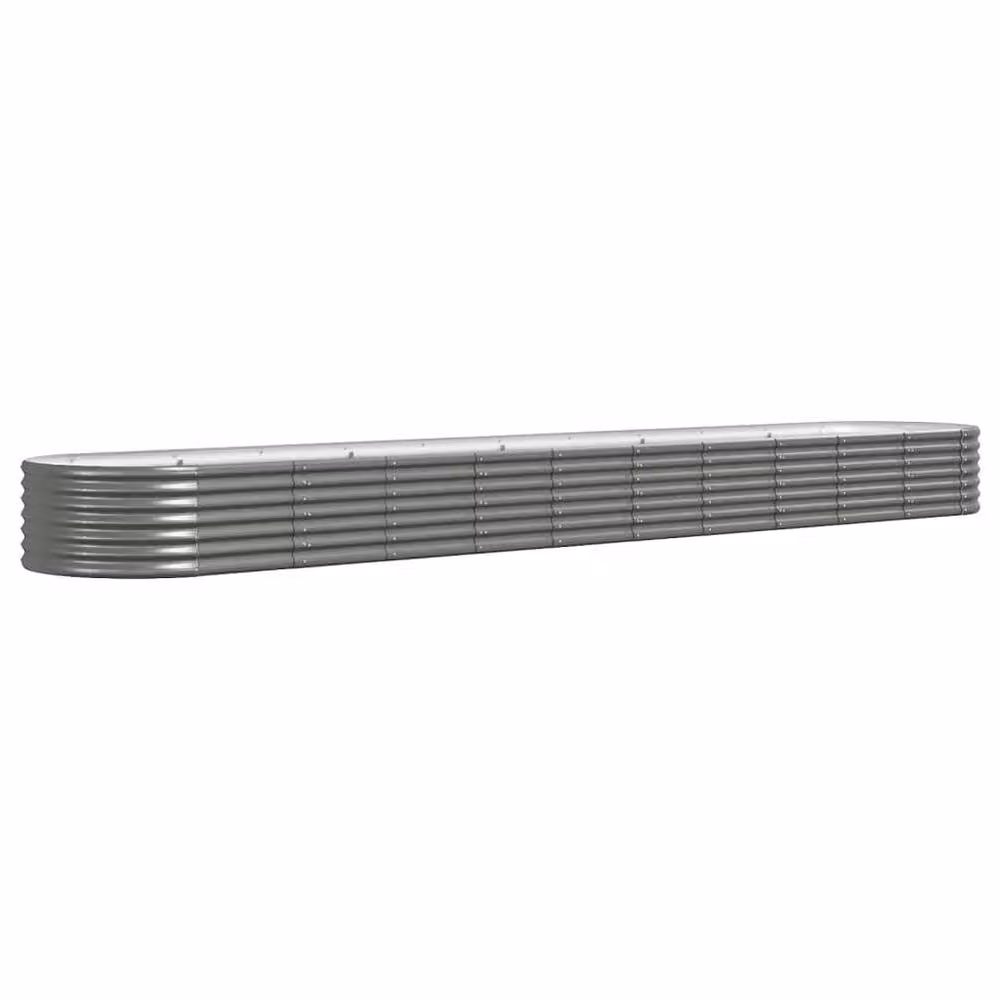 Berkfield Home Garden Grey Steel Raised Bed W: 440 cm, D: 80 cm, H: 36 cm – 3