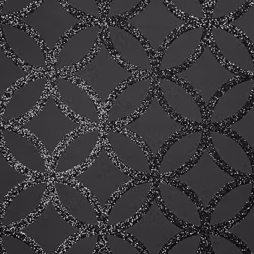 Arthouse Sequin Geo Black Geometric Wallpaper with Matt Finish, W: 53 cm x L: 600 cm – 1
