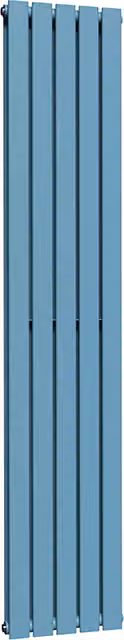 Lux Heat Flat Coloured Vertical Double Radiator in Denim, H 180 cm x W 35 cm