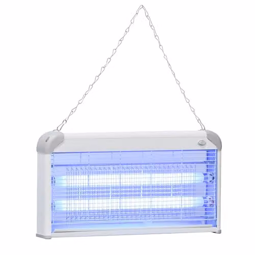 Outsunny 30W Electric Fly Zapper with 2 UV Bulbs and UK Plug in Grey or Silver – 2