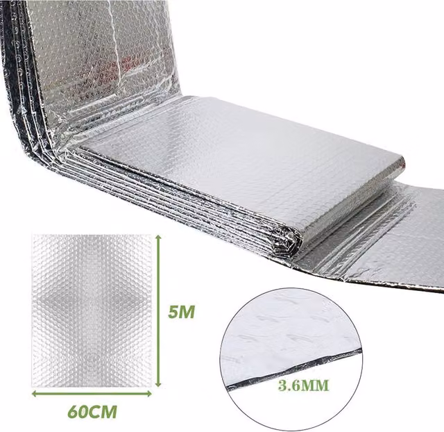 Livingandhome Radiator Heat Reflective Bubble Insulation Foil in Silver