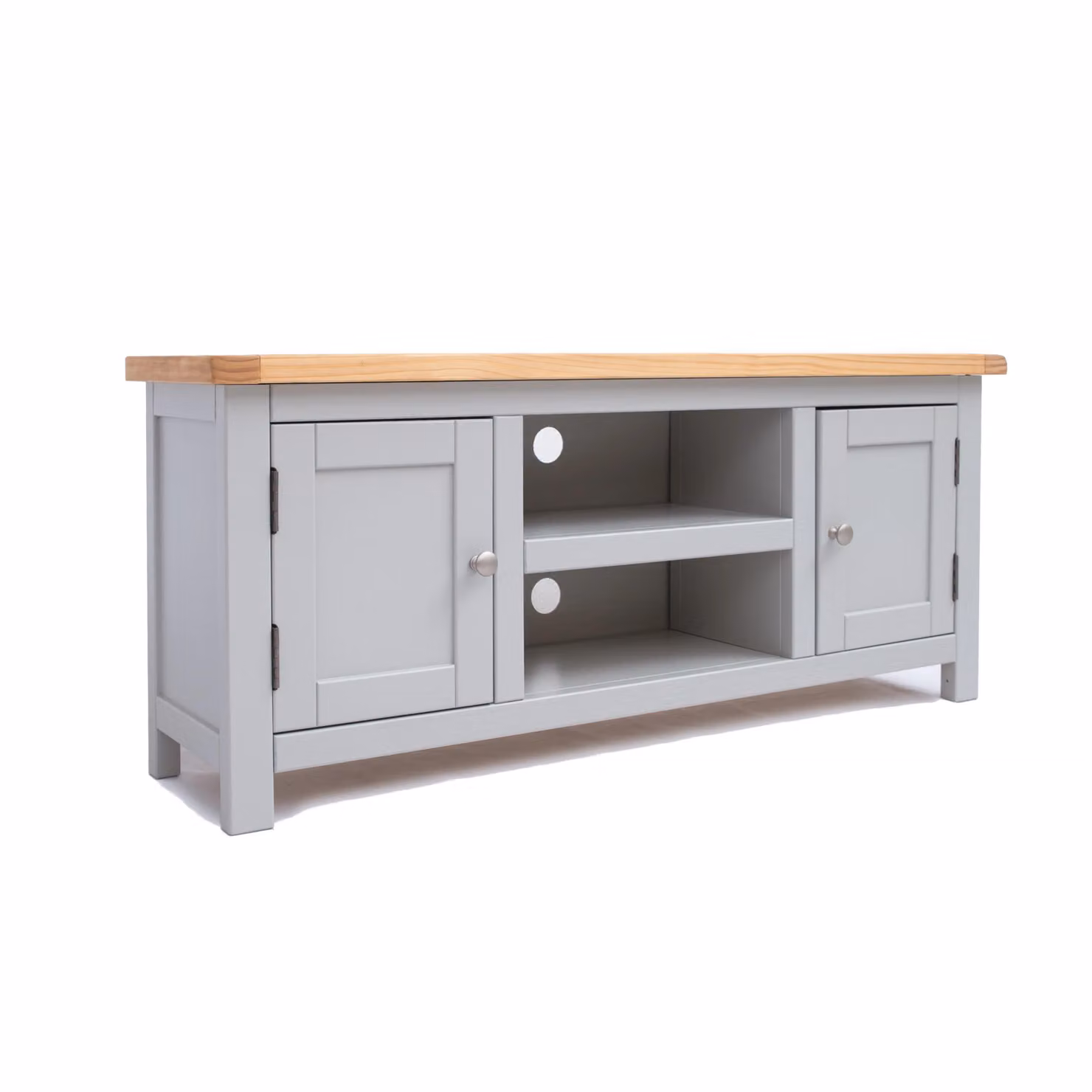 Cabinet Bits Argenta 2 Door TV Cabinet in Grey Pine Wood – 2