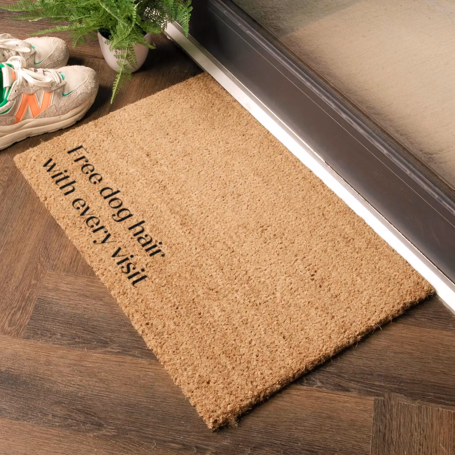 Artsy Mats Brown Coir Doormat with Natural Rubber Non-Slip Base, W: 60 cm, D: 40 cm – 2