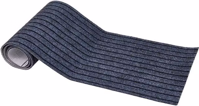FORGEVIO Self-Adhesive Modern Home Office Floor Mat in Black and Grey, W: 40 cm, L: 100 cm