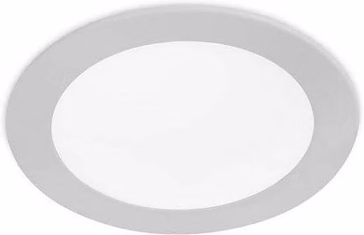 Netlighting Easy LED Round Recessed Downlight Panel, Grey, 12cm, 580lm, 4000K