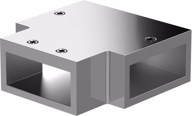 Balterley Stainless Steel Wetroom T-Piece Connector for Support Bar in Chrome Silver – 1