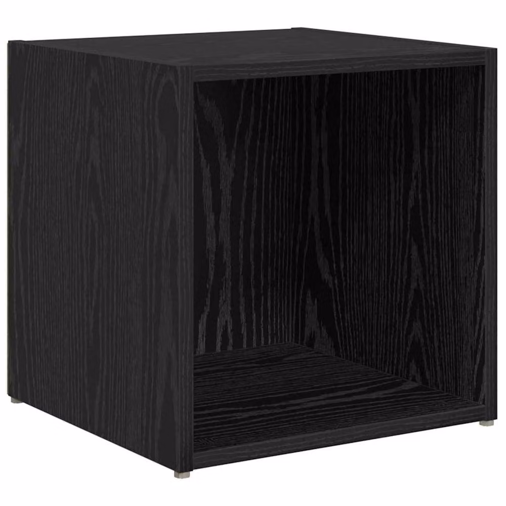 Berkfield Home 6-Piece Modern TV Cabinet Set with Storage Shelves in Black Oak Engineered Wood – 4