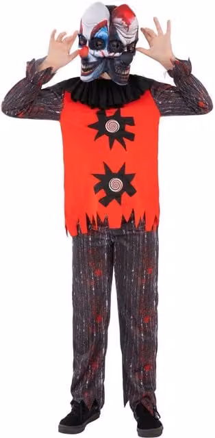 Smiffys Chuckles The Clown Childrens Costume in Black and Red