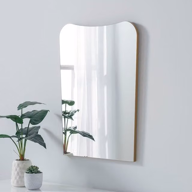 Yearn Irregular Frameless Gold Wall Mirror