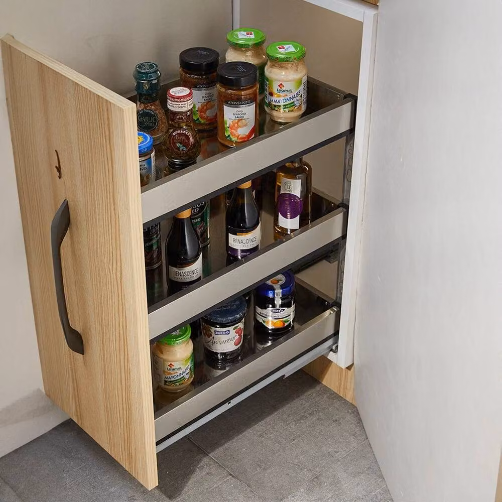 Kelvenix Stainless Steel Pull Out Kitchen Cabinet Basket in Silver W/D/H: 30 x 45 x 30 cm – 3