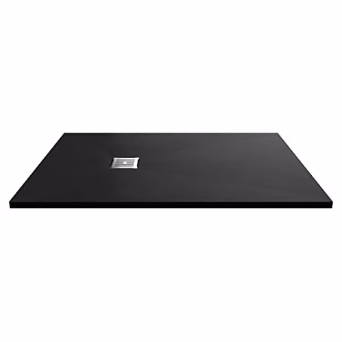 nuie NLT91034 Modern Slimline Rectangular Shower Tray, Slate Black, W: 1400 mm, D: 900 mm, H: 32 mm