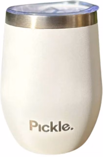 Pickle Picnic Stainless Steel Tumbler in White – 1