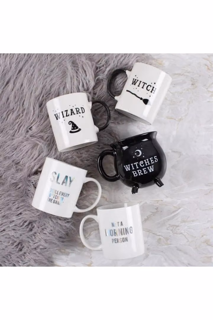 KDMD Witches Brew Cauldron Ceramic Mug in Black – 3