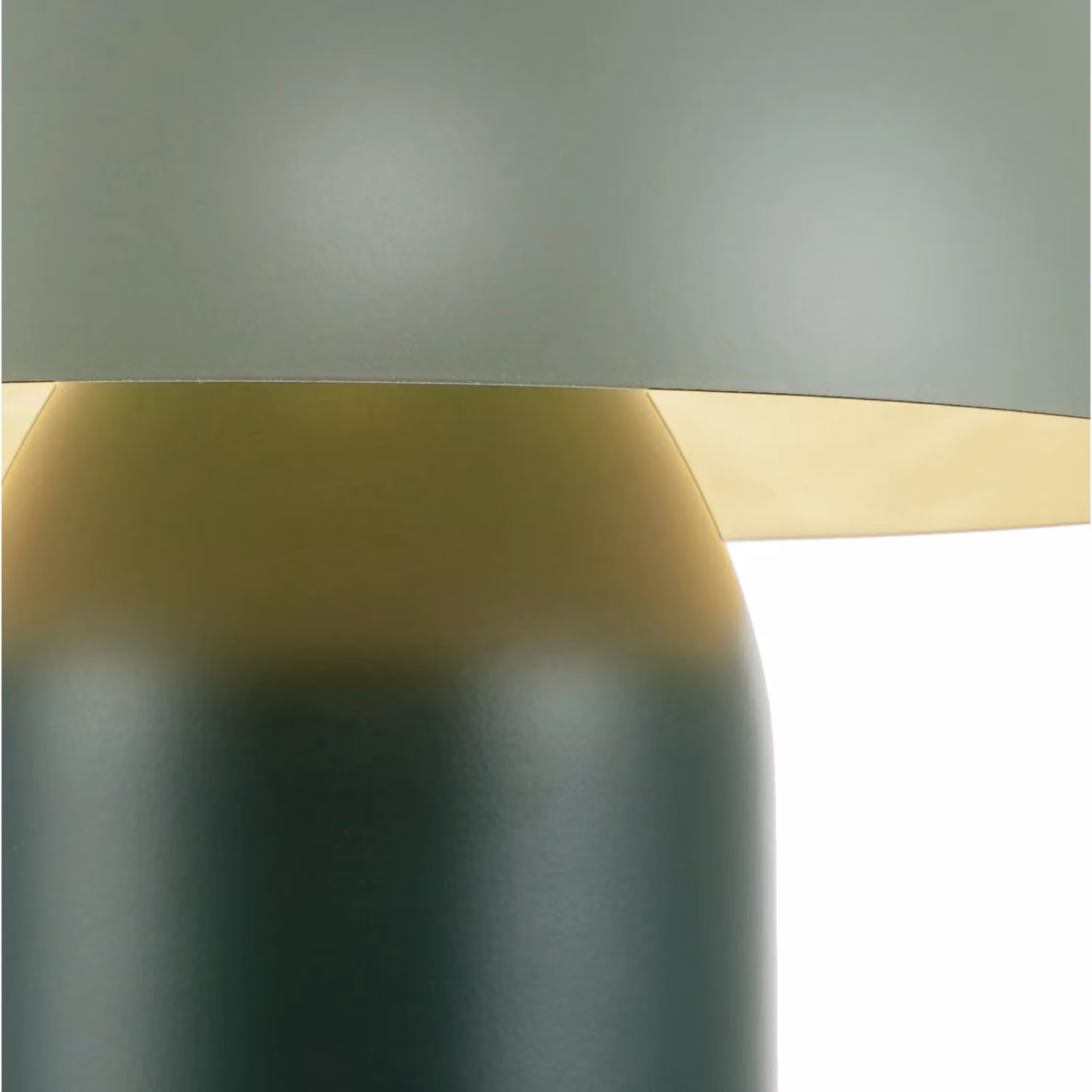 Happy Homewares Modern Rechargeable Mushroom Table Lamp with Touch Dimmer in Dark Green, Height: 25.4 cm – 5