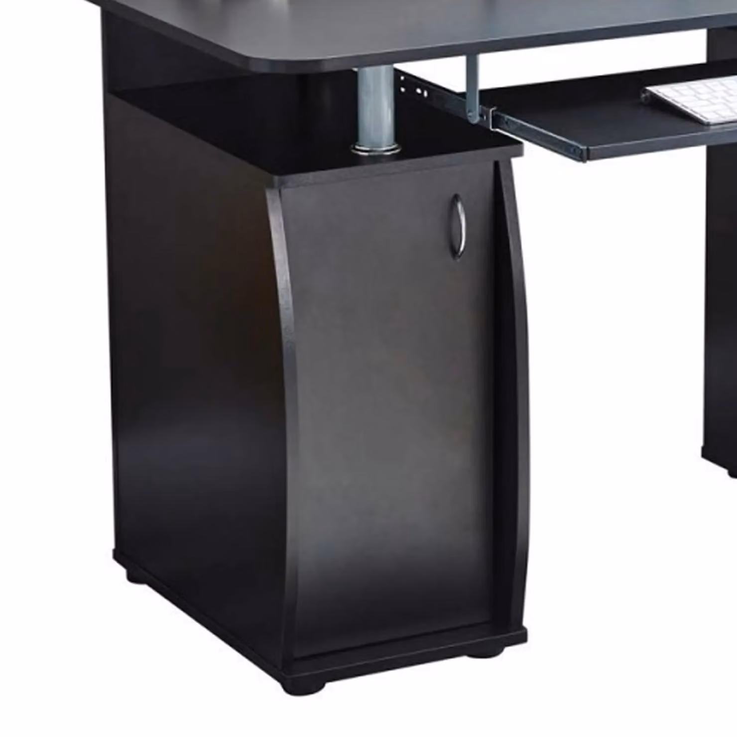 RayGar Black Deluxe Design Computer Desk with Storage Cabinet and 3 Drawers, W/D/H: 150 x 55 x 74 cm – 6