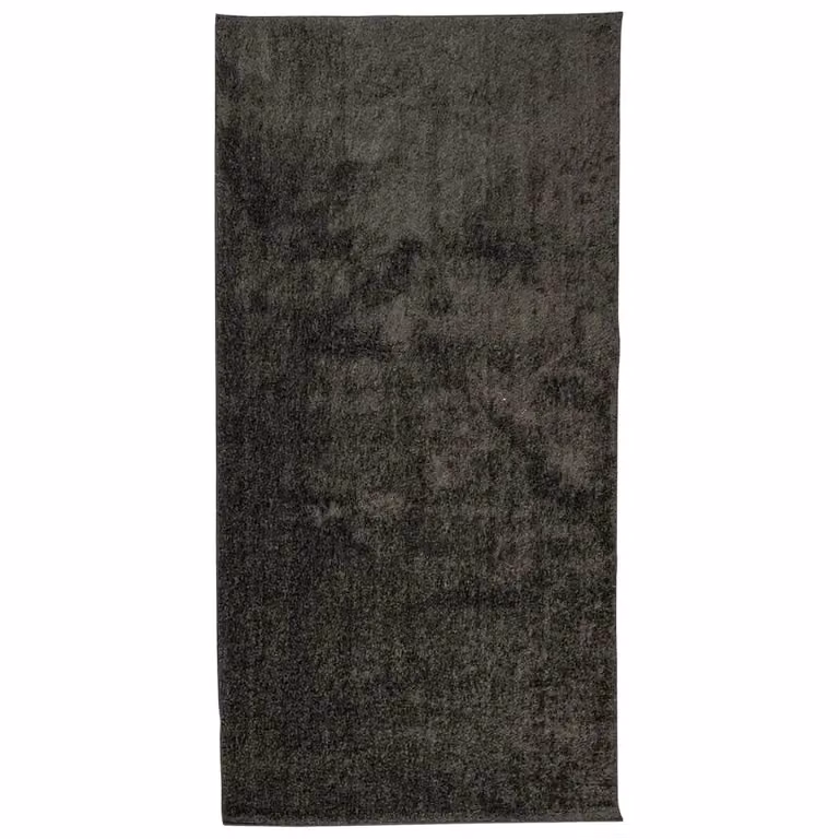 Berkfield Home ISTAN High Pile Shiny Look Rug in Anthracite and Black, W: 100 cm, L: 200 cm