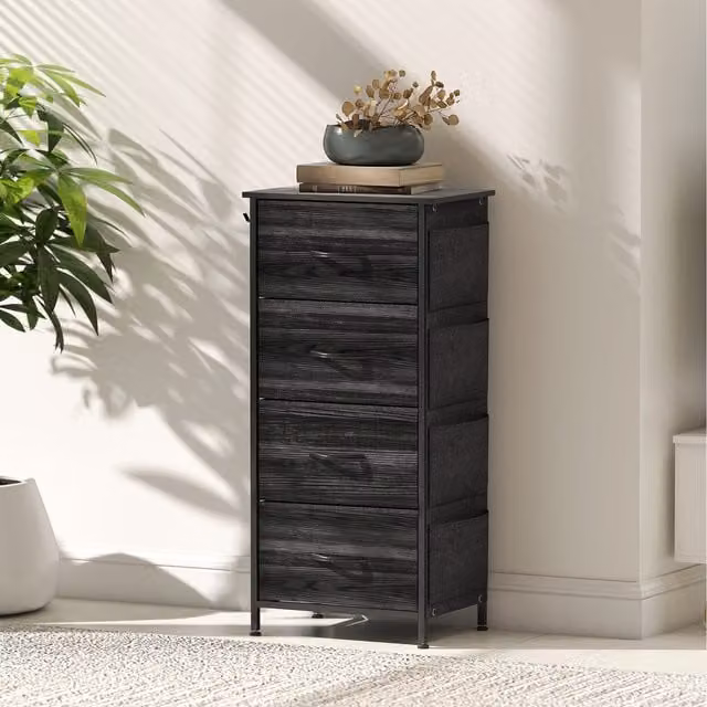 HOMCOM Modern Black Double Dresser