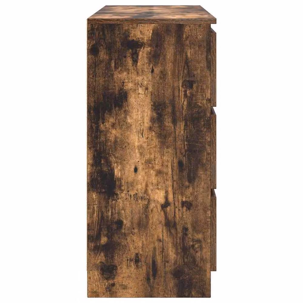 Berkfield Home Smoked Oak Sideboard in Brown, W/D/H: 100 x 35 x 76 cm – 4