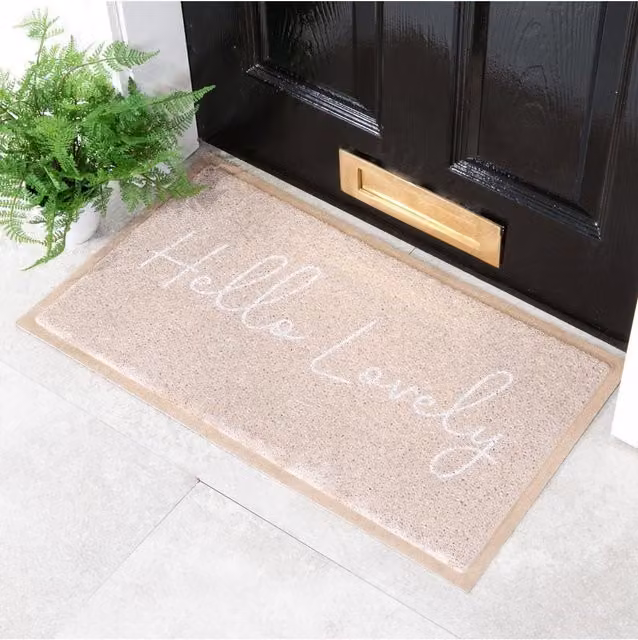 Artsy Mats Hello Lovely Beige Doormat W/D/H: 70 x 40 cm – 1
