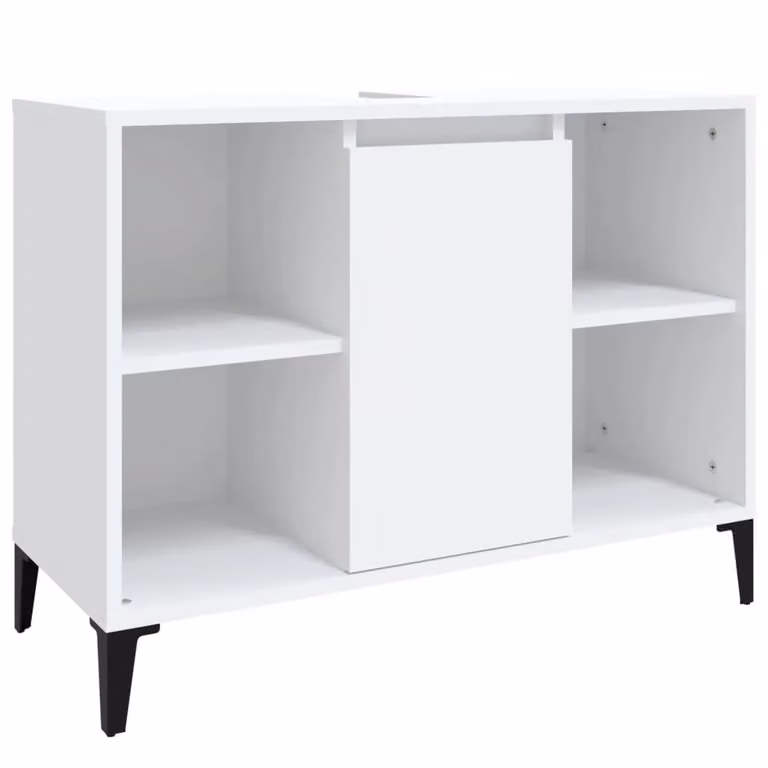 Berkfield Home White Modern Freestanding Bathroom Sink Cabinet W/D/H: 80 x 33 x 60 cm