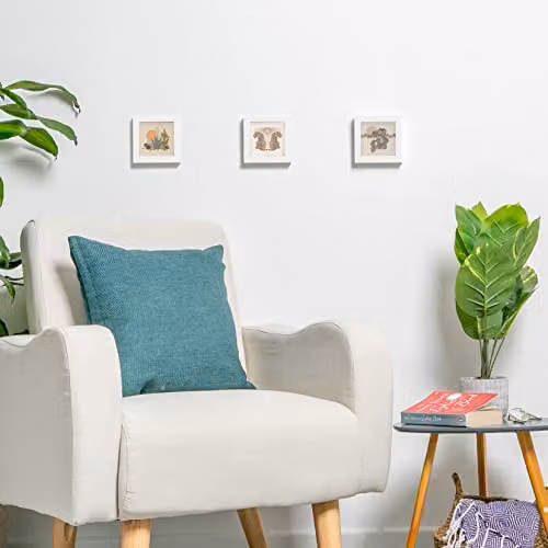 Nicola Spring White 3D Box Photo Frame, 4 x 4 inch – 3