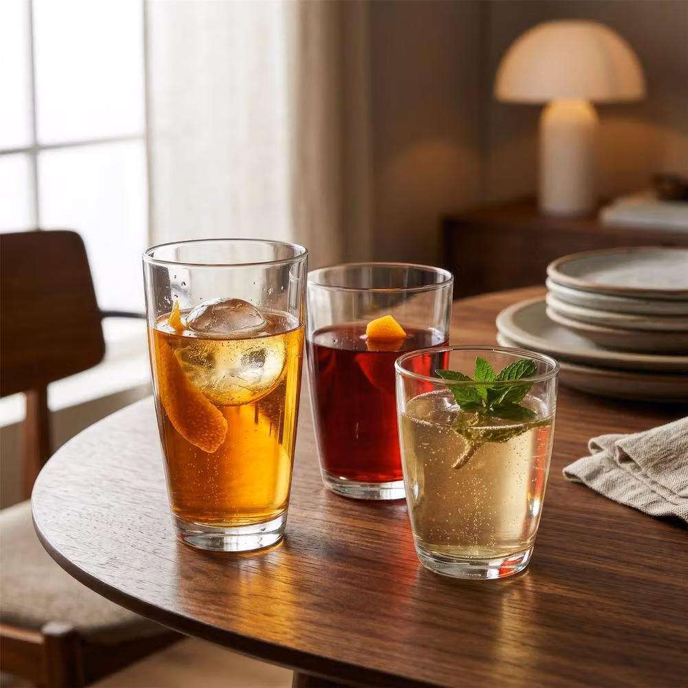 Argon Tableware Conical Highball Tumbler Glasses, 400ml, Pack of 6, Clear – 4