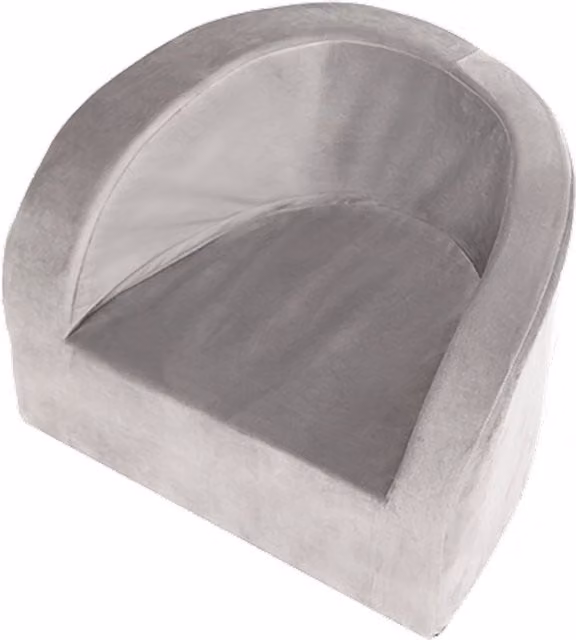 Misioo Grey Velvet Toddler Armchair