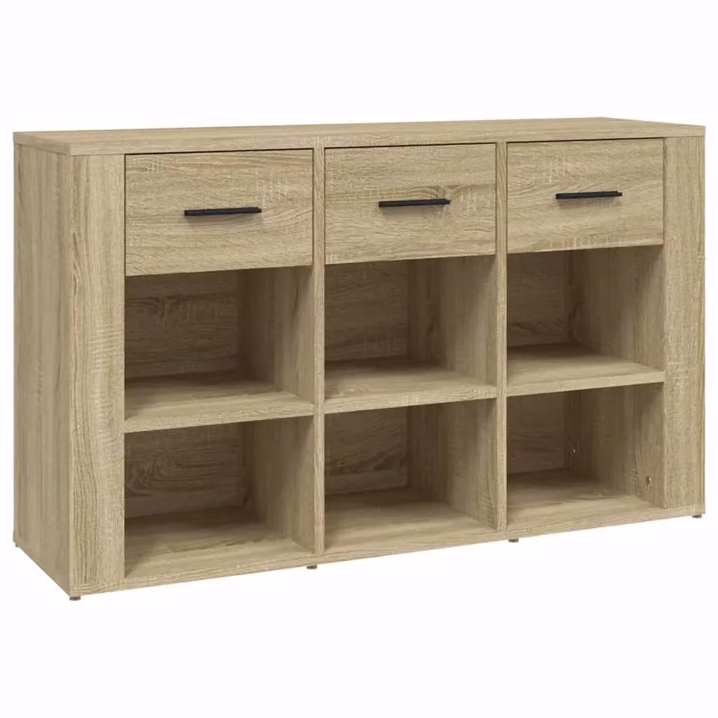 Berkfield Home Sonoma Oak Sideboard in Brown, W/D/H: 100 x 30 x 59.5 cm – 2