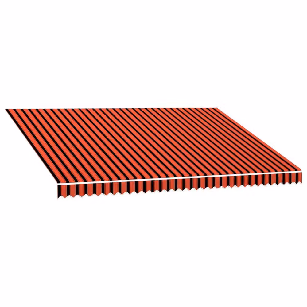 Berkfield Home Durable Polyester Awning Sunshade Canvas in Orange and Brown, W: 450 cm, D: 300 cm – 2