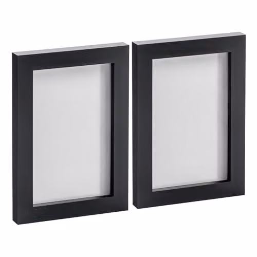 Nicola Spring Rectangular Photo Frames, Black, Pack of 2, Fits 10 x 15 cm