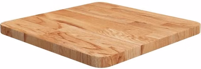Berkfield Home Square Table Top in Light Brown Treated Solid Oak, W/D/H: 40 x 40 x 2.5 cm