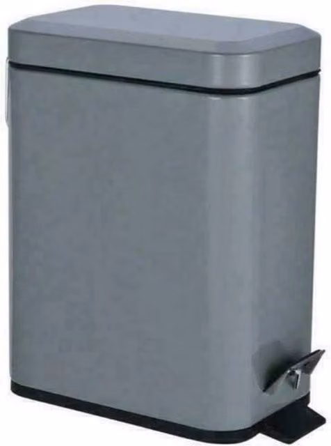 PAWNORA Stainless Steel Slim Pedal Bin, Grey, 5L