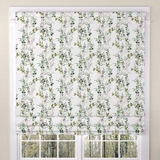 ANTE DECOR Arlene Made To Measure Blackout Roman Blind in Green
