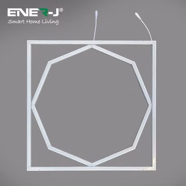 ENER-J Pack of 4 LED Recessed Panel Lights, Cool White, 40W, W/D: 60 x 60 cm