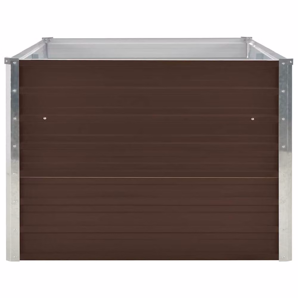 Berkfield Home Raised Garden Bed in Brown Galvanised Steel, W: 160 cm, D: 80 cm, H: 45 cm – 3