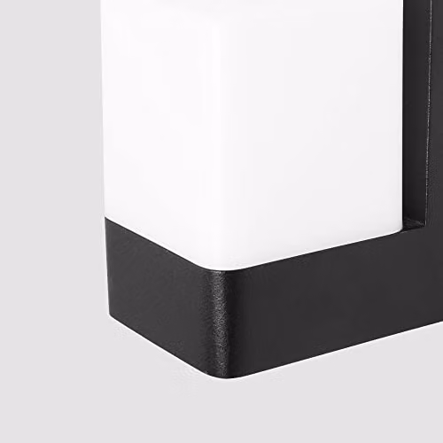 Netlighting Forlight Opalo Modern Black LED Outdoor Wall Lamp with Warm White 3000K Light, IP44 Rated – 3