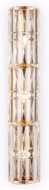 Maytoni Facet Classic 3 Light Wall Lamp in Gold/Brass with Crystal and Glass Details, E14
