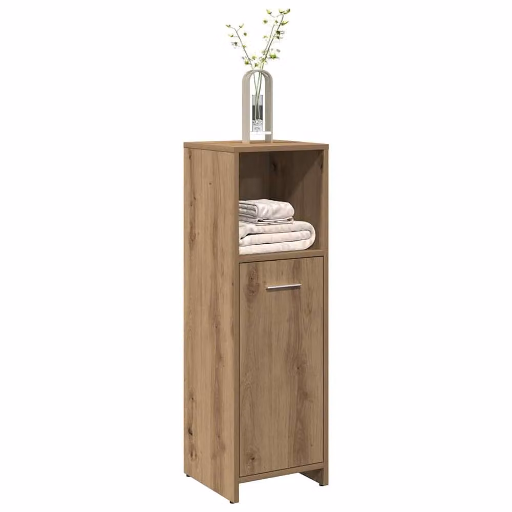 Berkfield Home Artisan Oak Bathroom Cabinet in Brown, W/D/H: 30 x 30 x 95 cm – 3