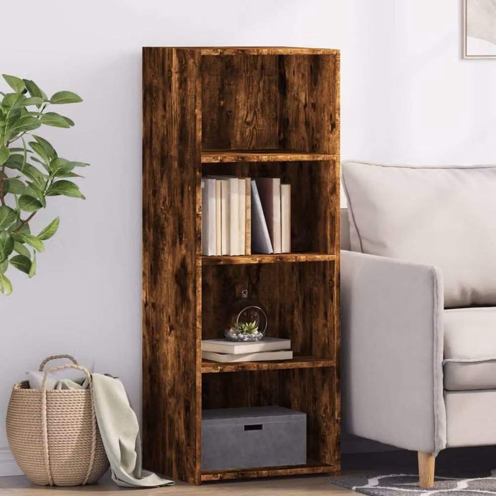 Berkfield Home Smoked Oak Highboard in Brown, W/D/H: 45 x 41 x 124 cm – 2