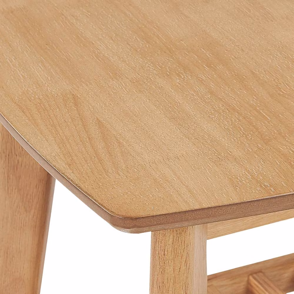 Wyld and Coco Rustic Brown Side Table with MDF Top and Rubberwood Legs, W/D/H: 50 x 50 x 50 cm – 3