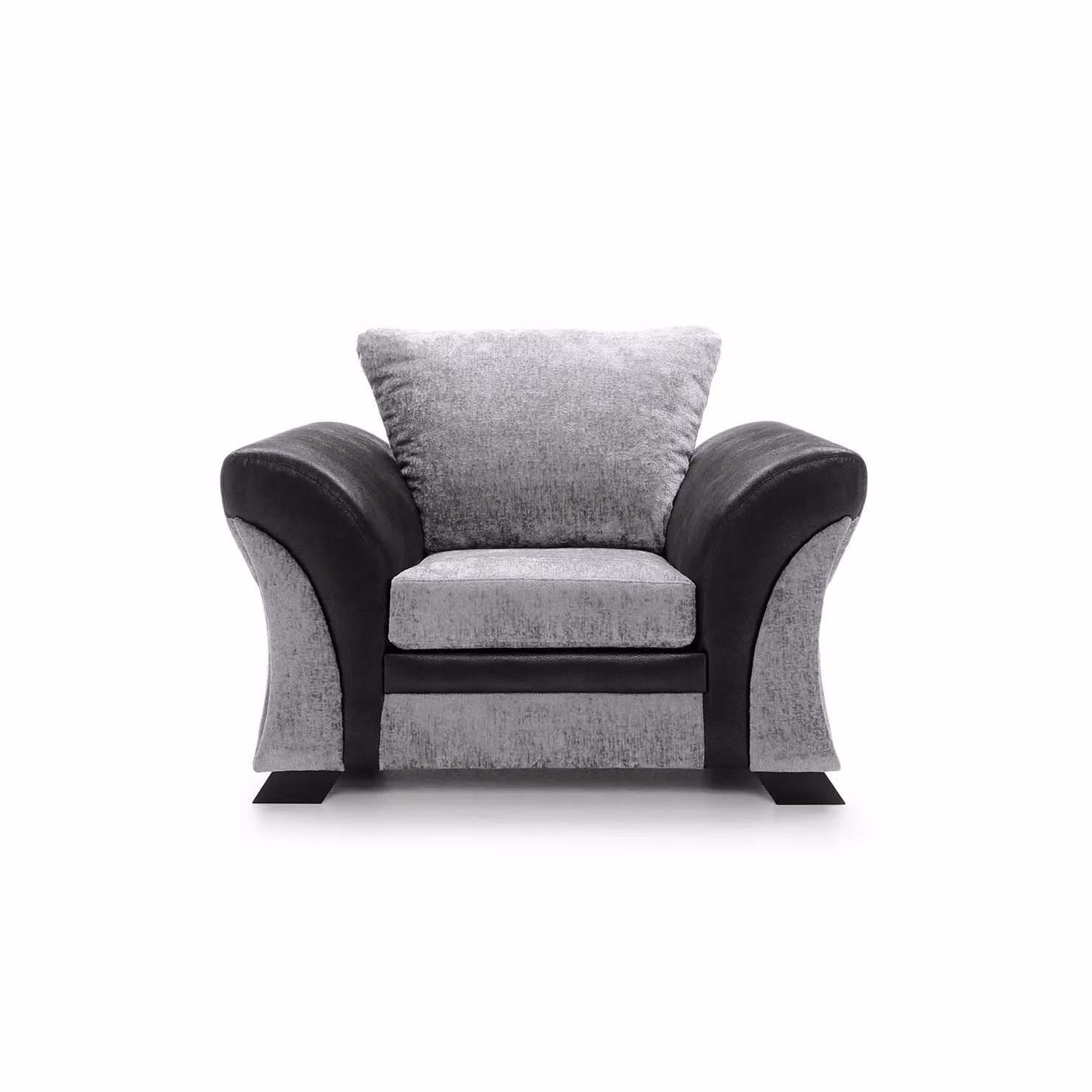 Abakus Direct Farrow Swivel Tub Armchair in Black and Grey Chenille Fabric – 2