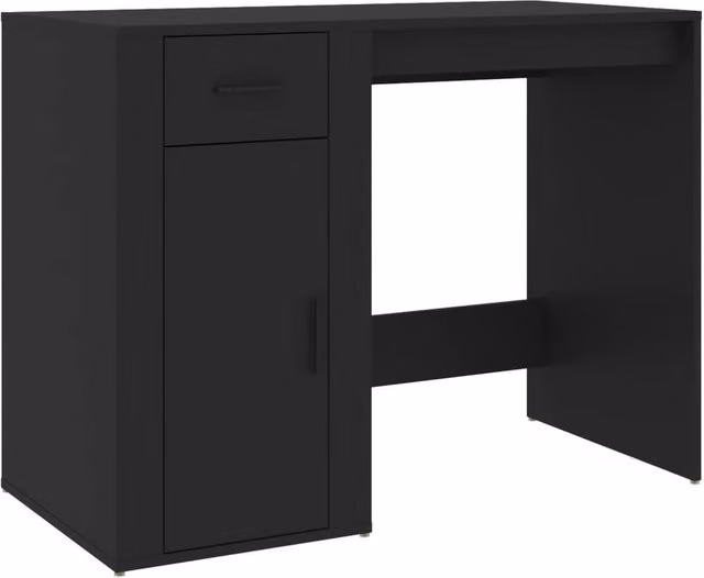 Berkfield Home Modern Black Computer Desk in MDF, W/D/H: 100 x 49 x 75 cm – 1