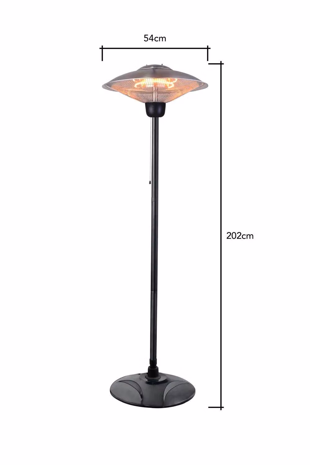 BHS Lighting 2000W Floor Standing Patio Heater in Black – 3