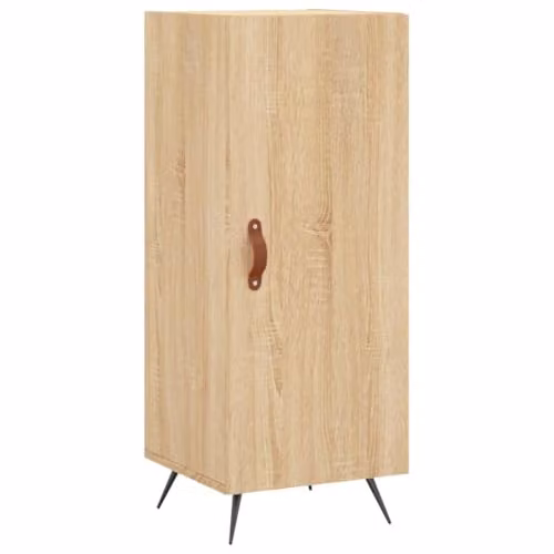 vidaXL Modern Sideboard in Sonoma Oak and Brown, W/D/H: 34.5 x 34.5 x 90 cm