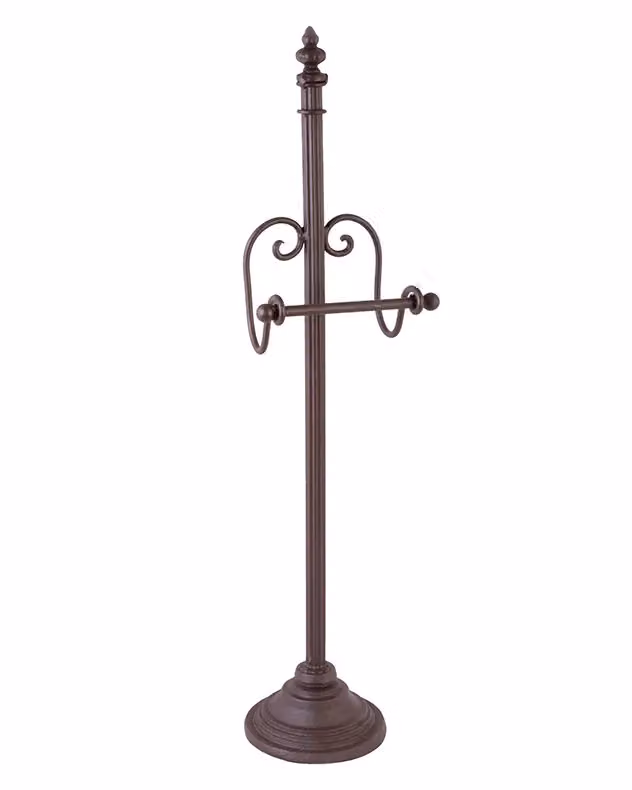 Dibor Vintage Style Ornate Scrolled Antique Freestanding Toilet Paper Holder in Black – 2