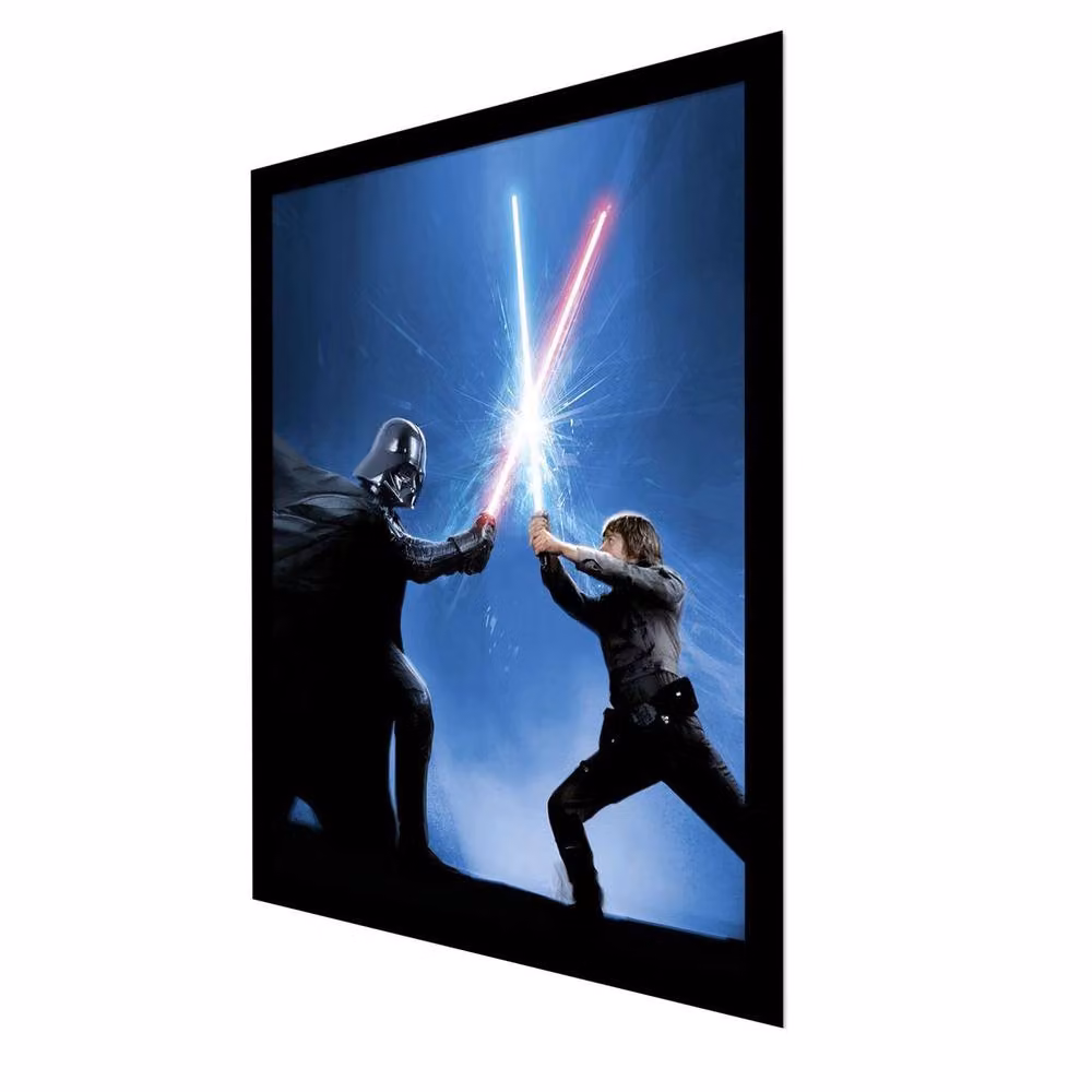 Star Wars Luke Vs Vader Framed Paper Poster in Blue – 2