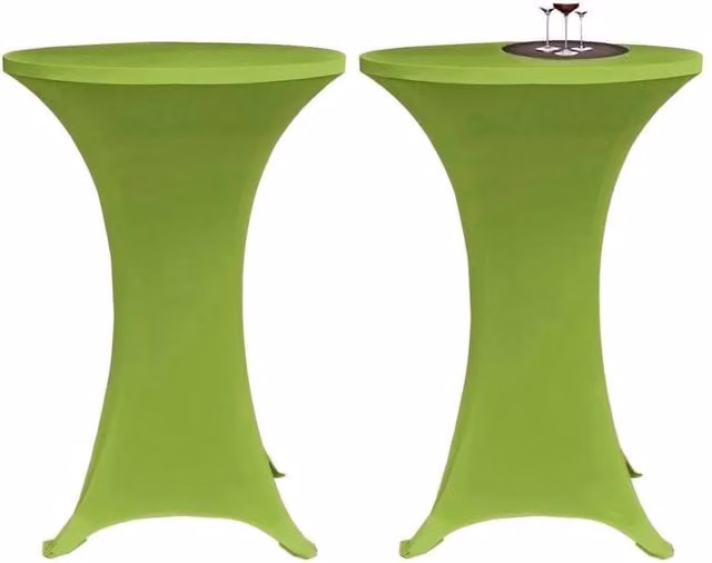 Berkfield Home Stretch Round Tablecloth Set of 2, Green, Diameter: 70 cm